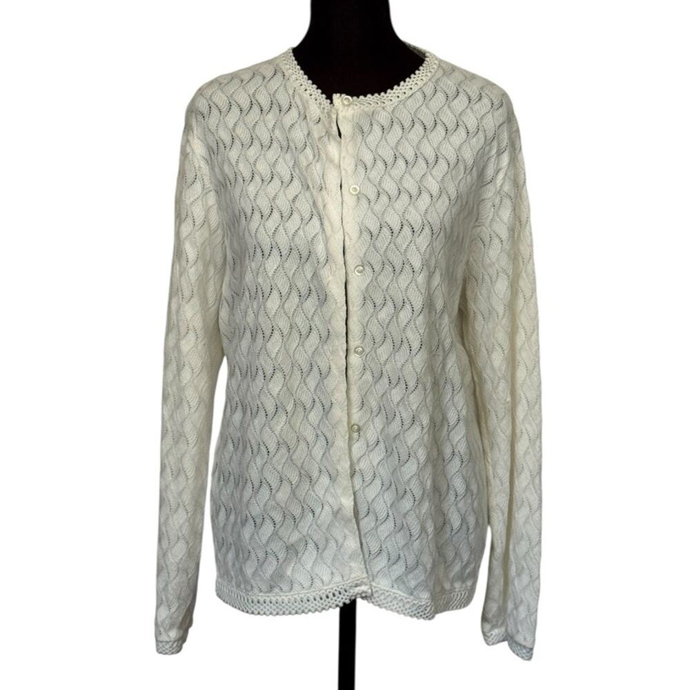 VTG Cardigan Sweater Made In Japan M/L Check Measurements Cabin Cottage Design